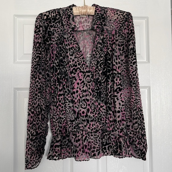 Zarin and Voltaire Tori Velours Devore blouse - Picture 5 of 5